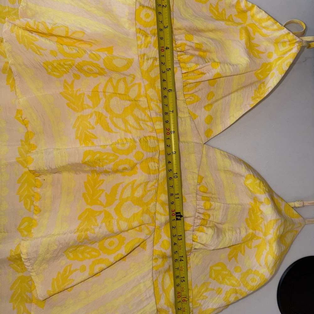 Future Collective Jenny K Lopez Yellow Boho Maxi Dress Size 16 Cottagecore - Picture 5 of 6